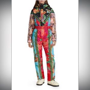FARM RIO Mixed Scarves Ski Jumpsuit NWT